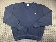 VINTAGE Izod Lacoste Sweater Adult Extra Large Blue Knit Casual Preppy Men picture