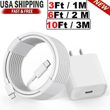 Original 3/6/10ft USB-C Wall Charger Cable For iPhone 8 10 11 12 13 14 pro Max picture