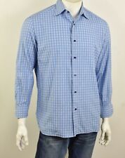 ISAIA Napoli Blue & White Check Italian Cotton Long Sleeve Shirt 16/ 41 picture