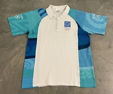 Men’s Adidas 2004 Athens Greece Olympics 100% Cotton Polo Adult Size picture