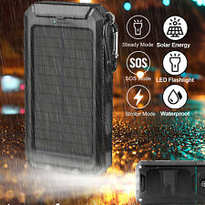 20000MAH Portable Solar Power Bank LCD LED 2 USB Battery Charger For Cell Phone picture