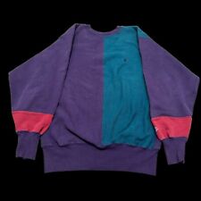 Vintage Champion Reverse Weave Color Block Crewneck Sweatshirt Made In USA XXL picture