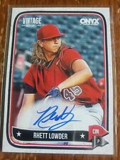 2024 Onyx Vintage Baseball Base Autographs Rhett Lowder On-Card Auto MINT picture