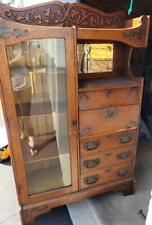 Amazing Antique Solid Wood Secretary Bookcase - NEEDS TLC - GORGEOUS DETAILS picture