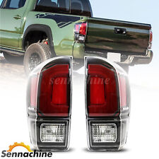 Pair Black Tail Lights Fit For Toyota Tacoma 2016-2021 Rear Brake Lamps LH&RH picture