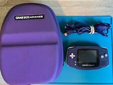 PURPLE Nintendo Gameboy Advance (AGB-001) + PURPLE GBA Carry Case & Cable picture