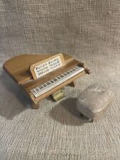 Vintage Wooden DOLLHOUSE MINIATURES ~Piano W/bench picture