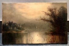 19th c. American Hudson River School Tonalist Oil Painting - A Beauty - Signed picture
