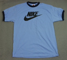 Vintage Nike Shirt Men's Size Large Center Swoosh NC Colors Y2K 2000 Blue picture