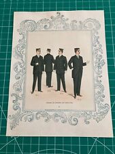 Antique Trainmen Lithograph from 1898 New York Fashion Catalogue picture