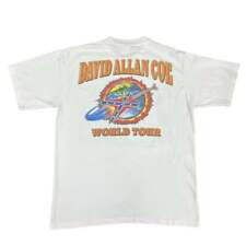 Vintage David Allan Coe World Tour Backside White All Size Shirt T010 picture