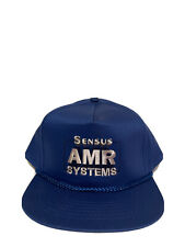 NEW Vintage SENSUS AMR SYSTEMS Blue & White Snapback Trucker Hat picture