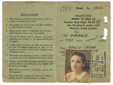 Judaica Palestine Old N.A.A.F.I. / E.F.I. Permit to Deal at Grocery Shop 1945 WW picture