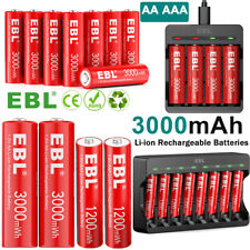 EBL AA AAA Rechargeable Lithium Li-ion Batteries 1.5V / Battery Charger Lot picture