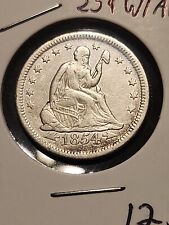 1854 O seated liberty quarter with arrows picture