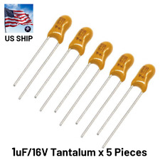 1uF 16V | Radial TANTALUM Capacitor | 5 Pieces | US SHIP picture