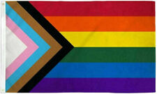 Progress Rainbow Pride Premium Waterproof Polyester Flag 3'x5' 3x5 Durable Bold picture