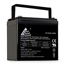 12 Volt (12V) 55 Amp (55Ah) VRLA AGM Sealed Lead Acid Battery 55 AMPS HIGH CAP picture