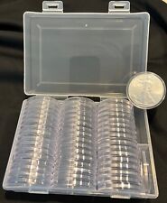 50 DIRECT FIT AIRTIGHT 40.6MM AMERICAN SILVER EAGLE 1 OZ COIN HOLDERS CAPSULES picture