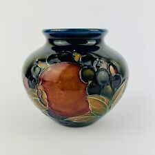 Moorcroft Burslem Vintage Small Pomegranate & Grape Vase circa 1929-1948 picture