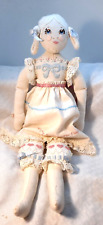 Handmade  Embroidered Cloth Doll -Intricate Embroidery-Sweet Saying on apron 18