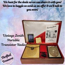 Vintage Zenith Portable Transistor Radio Deluxe Royal 500 In Case & Accessories picture