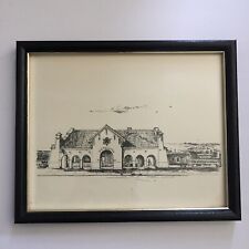 Petaluma, CA Sonoma - Train Station - Pen and Ink Drawing - Signed picture