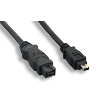 PTC 6-FT IEEE-1394B Firewire 800 9-Pin Male to 4-Pin Male Cable, Gold, Black picture
