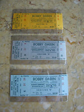 3 Bobby Darin 1962 Concert Tickets in Different Colors picture