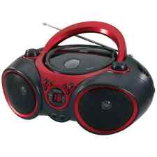 JENSEN CD-490 Portable Stereo CD Player with AM/FM Stereo Radio Boombox Red-Blk picture