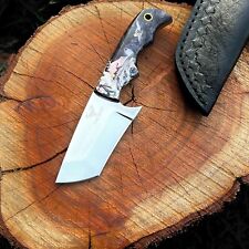 BLADE HARBOR HUNTING EDC POCKET FIXED BLADE TANTO KNIFE WITH SHEATH RESIN HANDLE picture