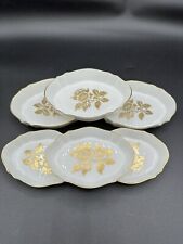 Antique (1879-1900) Wedgwood Gold Tonquin Sauce Dishes, Black Mark, Set Of 6 picture