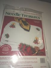  Needle Treasures Counted Cross Stitch Kit Candleglow Placemats Christmas New picture