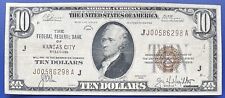 1929 Ten Dollar National Currency Bill $10 Note - Kansas City Missouri #73761 picture