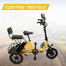 NEW 3 Wheel Electric Trike Motorized Folding E-Bike  Tricycle 48V 350W picture