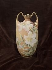 Vintage Noritake Morimura Nippon Hand Painted Vase 10” Tall picture