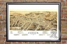 Vintage Durham, NC Map 1891 - Historic North Carolina Art - Victorian Industrial picture