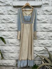 Vintage Gunne Sax Black Tag Prairie Dress Women’s Blue Folk Embroidered  picture