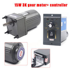 110V AC Gear Motor Electric + Variable Speed Controller 1:3 0-450 RPM 15W Motor picture