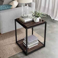 Nash Modern Solid Wood Accent End or Side Table, Nutmeg, 17.2D x 17.2W x 22H in picture