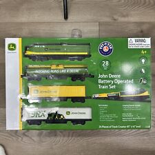 Lionel John Deere Battery Operated Diesel Train Set 4 Cars In Original Box picture