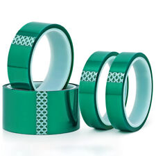 5 Roll Heat Resistant PET Green Tape High Temperature 33m(100ft)/Roll Width 30mm picture
