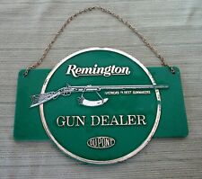 VINTAGE REMINGTON GUN DEALER PLASTIC STORE DISPLAY SIGN picture
