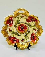 Antique Pickard hand painted poppy heavy gold artist signed, Stunning picture