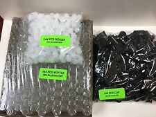 144 Bottles PLAIN 1/3 oz 10ml Clear Glass Roll on With BLACK Cap & Roller picture