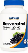 Nutricost Resveratrol 700mg, 120 Capsules - Gluten Free, Non-GMO, Vegan picture