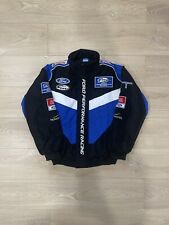 Adult F1 Vintage Racing Jacket, Embroidered Cotton Padded , Ford Jacket Black picture
