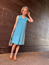 Vintage 1960s Blue Turquoise Dress-tent Gown- picture