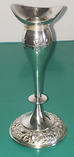 MERIDEN B Co Silverplated Repousee Bud Vase 7