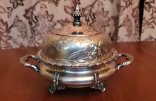 Antique Silverplate Ornate Covered Butter Dome 669 E.G. Webster & Son picture